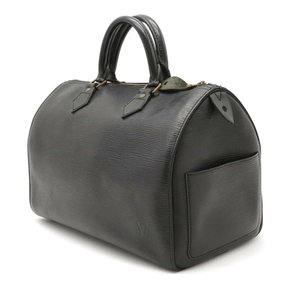 Louis Vuitton Bag Noir Leather Black Speedy Handbag Epi Boston Black